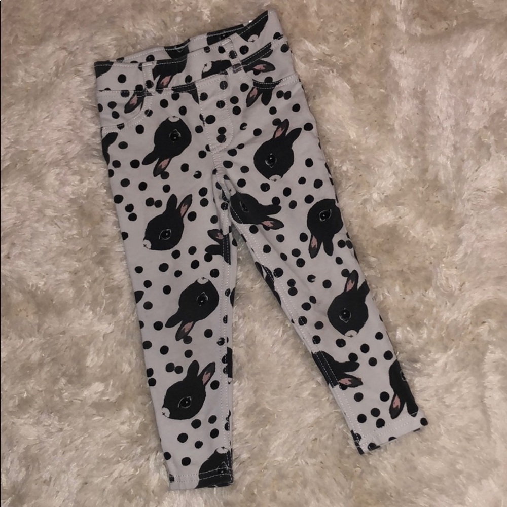 Bunny rabbit H&M white black polka dots 1 1/2 - 2